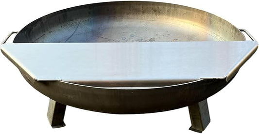 Stainless Steel Grill Griddle Plate – 23" Square Plancha Top, 4 mm Heavy Duty, Food-Grade Stainless Steel – Fits Fire Pits & Barrels – Fire Bowl Not Included (23" Square Griddle Plate)