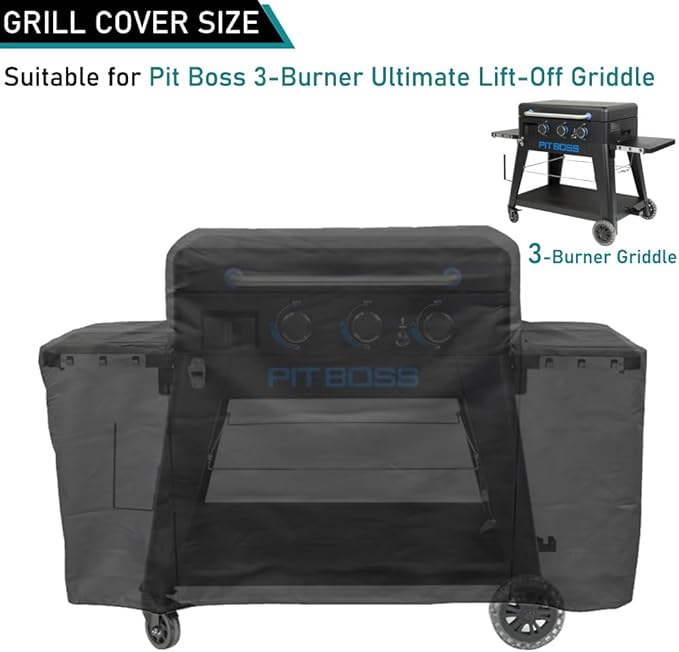 ZJYWSCH Cover for Pit Boss 3-Burner Ultimate Lift-Off Griddle Grill PB3BGD2, Heavy Duty Waterproof PitBoss Sierra 3B Griddle Cover