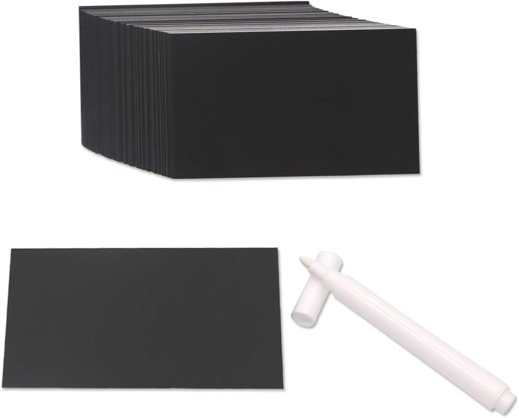 Mini Chalkboard Signs 100 Pcs Erasable Chalkboards Tags with 1 Pcs White Marker for Price Tags Weddings Message Board Signs