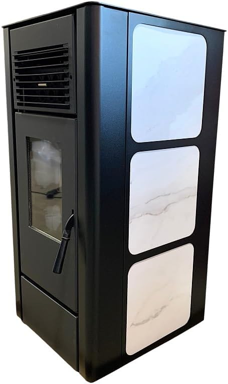 Freedom Stoves Freestanding Independence PS21 Pellet Stove with Battery Backup, Wi-Fi Capability, and Removable Legs - Heats up to 1800 sq ft. (Marble White)