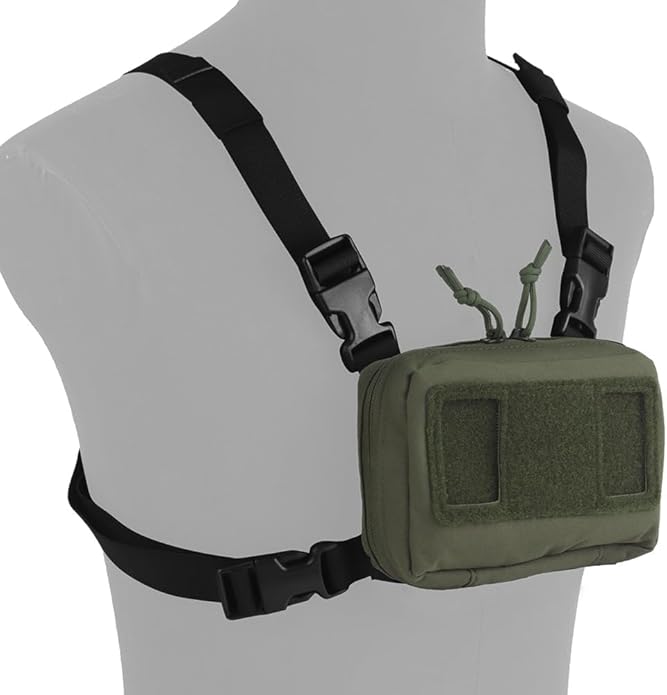 FoldPanel Tactical Chest Vest Pouch Set, Chest Rig Phone Mount as 4.7-6.7" Phone Plate Carrier Accessory with Pouch Cover