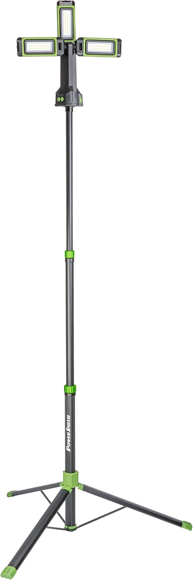 PowerSmith 4500 Lumen Rechargeable Cordless Work Light with Stand, LED Camping Light 72" Tall (PWLR045T)