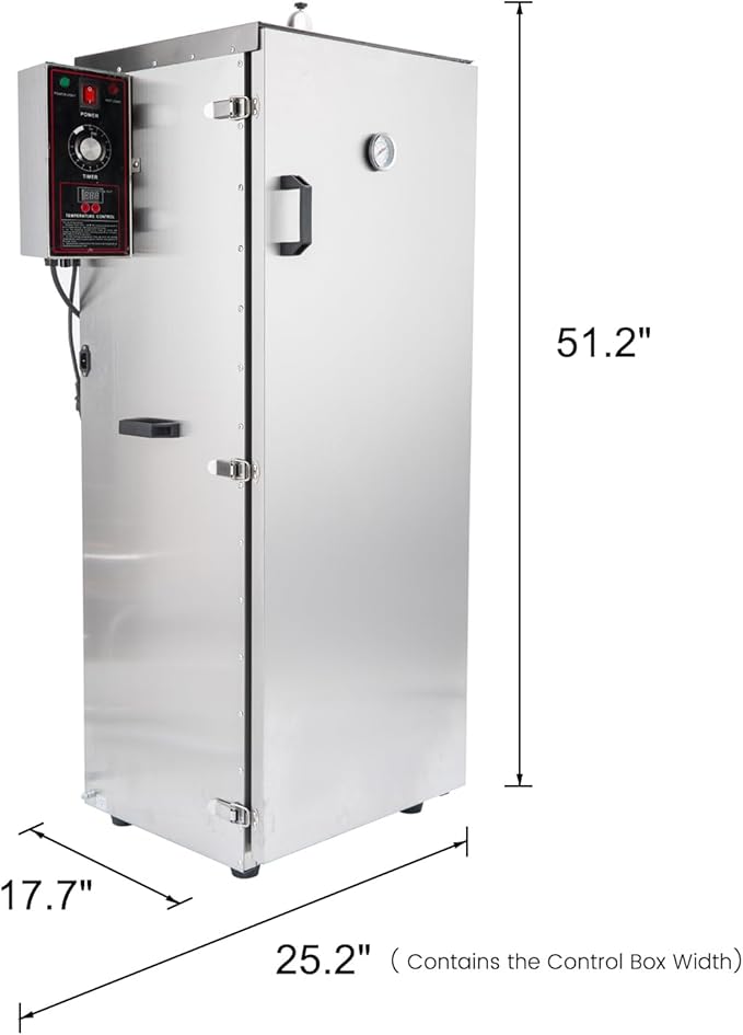 CLIVIA Electric Vertical Smoker, 9 Layers Outdoor Digital BBQ Smoker Oven with Adjustable Temperature&Time Controller, Barbecue Cooking, Grilling Smoking for Fish, Sausage, Jerky, Cheese