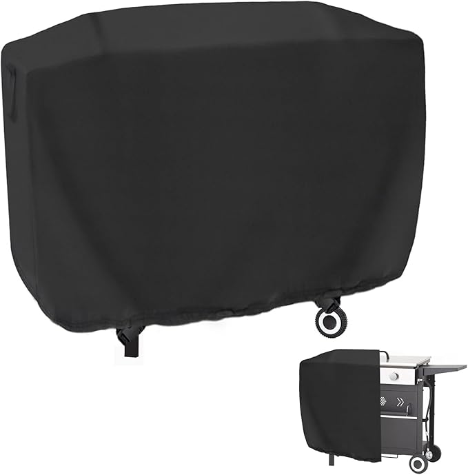 Flat Top Grill Cover Waterproof for Captiva Design 3-Burner Gas Griddle, Heavy Duty 27 inch Flat Iron Grill Cover for Sophia and William Propane 3 Burner Griddle, 53" x 22" x 36"
