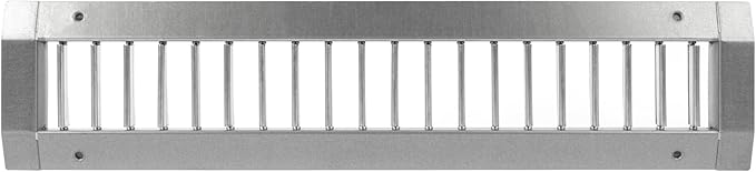 Repa Market 17" x 3" Inch Air Exhaust Grille for Round Ducts - Adjustable Louvre Blades - Galvanized Air Supply Vent Cover - Side Fit Round Surface Canal Ducting from 6.30" to 15.74" Inches