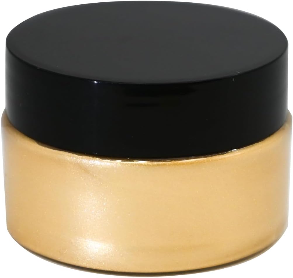 Shimmer Metallic Acrylic Paint Metallic Chalk Paste 1.7oz/50ml Gold, Ideal for Wood/T-Shirts/Glass/Stone, DIY Crafts Projects Glitter Pearlescent Golden Pigment Suitable for Beginners Artists
