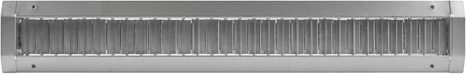 Repa Market 25" x 3" Inch Air Grille for Round Spiral Ducts - Adjustable Double Louvre Blade - Galvanized Ventilation Cover - Side Fit Round Surface Canal Ducting from 7" to 15.75" Inches