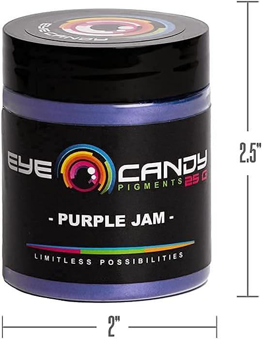 Eye Candy Pigments Premium Purple Mica Powder - Purple Jam (25gr) - for Epoxy, Resin, Soap, Paint, Woodworking, Acrylic Pouring, Bath Bombs, Fishing Lures - DIY Arts and Crafts Additive