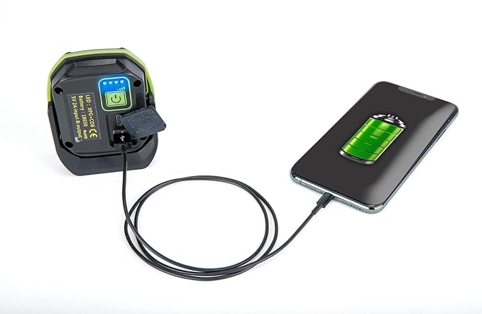 PowerSmith Rechargeable Magnetic Work Light 180° Kickstand with Magnetic Base, Hook and 1/4" Threaded Fitting for Tripod, USB Output (PILF800S)