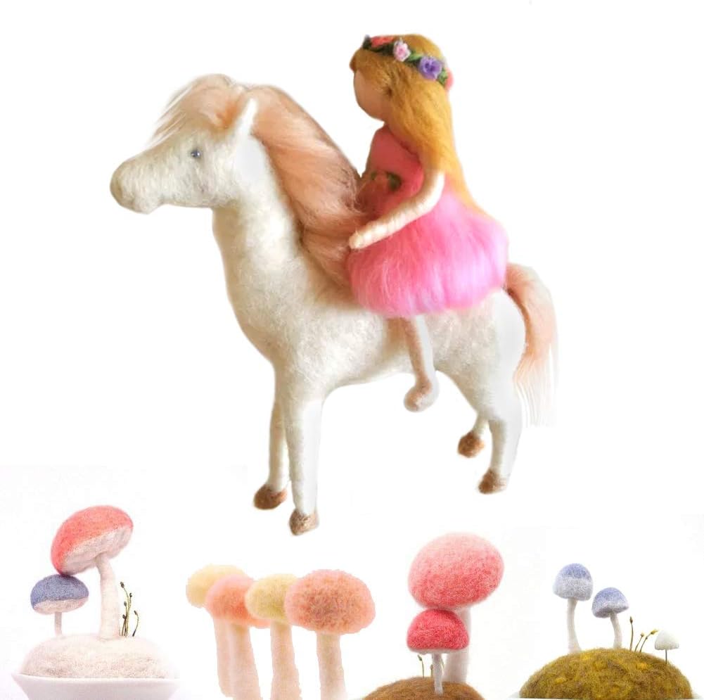 3.53oz Wool Roving Yarn, Fiber Roving Wool Top, Needle Felting Supplies, Pure Wools, Chunky Yarn, Spinning Wools for Needle Felting Wet DIY Hand Spinning (Multicolor)