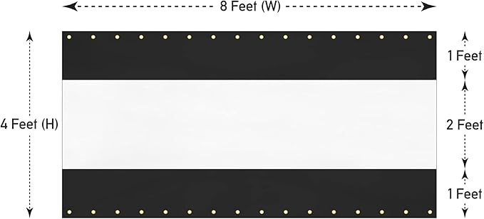 Covers & all Outdoor Clear Panel Curtain, 12 oz Vinyl Outdor Curtains for Patio, Waterproof & Weather Resistant Tarp with Brass Grommets for Pergola, Porch, Gazebos, Balcony (4’ H x 8’ W Feet, Black)
