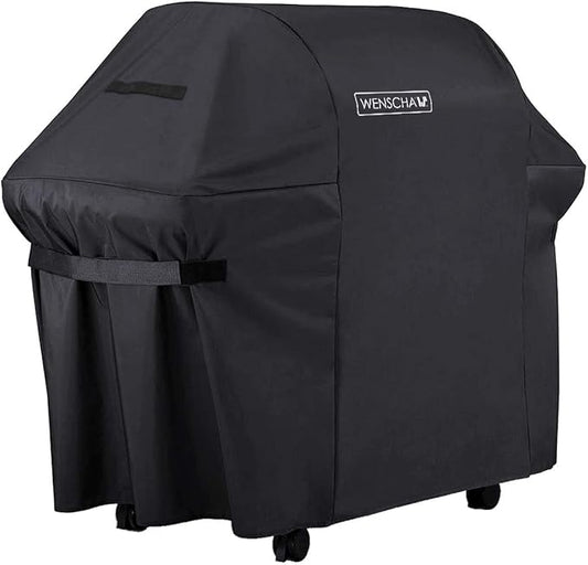 60 Inch BBQ Grill Cover, Wenscha Premium Barbecue Gas Grill Covers Heavy Duty Waterproof, 60x30x48 Inches, UV & Fade & Rip Resistant, Fits Most Brands of Grill - Black