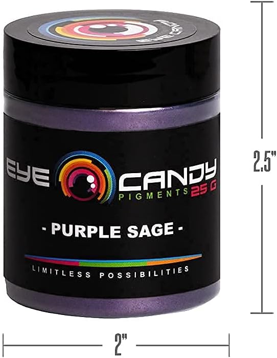 Eye Candy Pigments Premium Purple Mica Powder - Purple Sage (25gr) - for Epoxy, Resin, Soap, Paint, Woodworking, Acrylic Pouring, Bath Bombs, Fishing Lures - DIY Arts and Crafts Additive