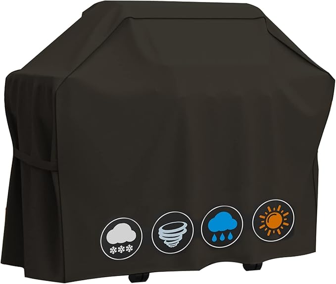 60 Inch Grill Cover, Fits for Weber Genesis, Char-Broil Nexgrill Brinkmann and More.Heavy Duty Waterproof Barbecue Grill Cover
