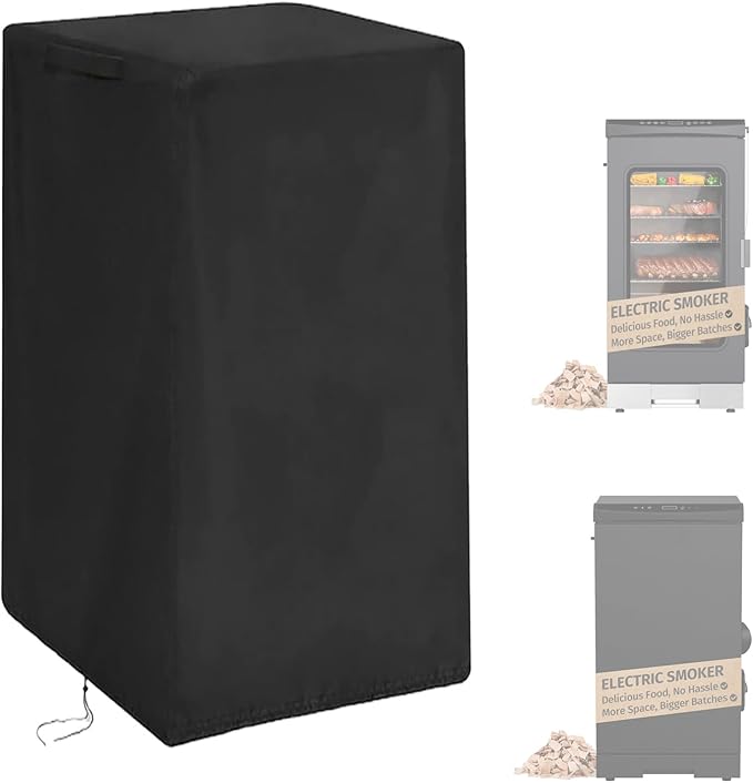 Smoker Cover for East Oak 30-inch Electric Smoker, Waterproof Outdoor Smoker BBQ Cover- 19" L x 18" W x 32" H