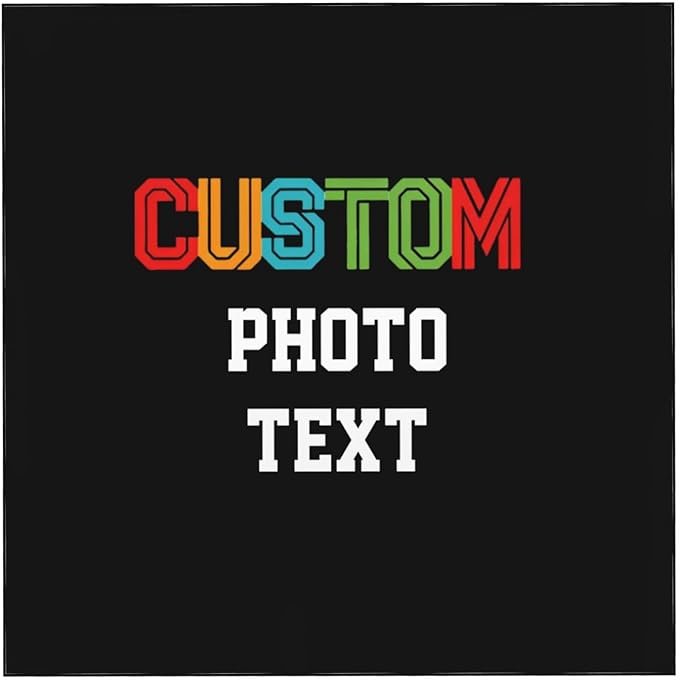 Custom Square Tablecloth, Design Your Logo Text Photo, Personalized Oil Proof Wipeable Table Cover for Restaurant, Family Party, Picnic, Wedding Anniversary Decoration, 60in