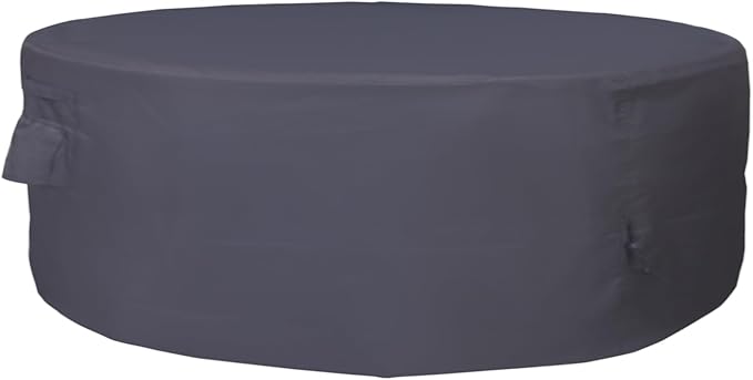 Round Patio Furniture Cover, Heavy Duty and Waterproof for Outdoor Furniture covers, Round outdoor table cover, Patio table cover 84"DIA x 31"H Black
