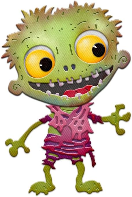 Halloween Clear Silicone stampReusable Stamp with Pumpkins, Skulls, Bats, Santa Claus, and Holiday Designs. Used for Making Cards, scrapbooks, and DIY templates (Halloween Zombies)