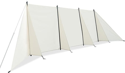 Himalaya Camping Windbreaks Privacy Fence Stove Windshield Shelter Wind Screen Windproof Multifunctional Portable Lightweight for Outdoor Camping (Pearl White)
