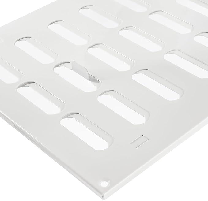 Repa Market 12" x 8" Inch (Outer Dimensions) White Adjustable Air Vent Cover - Galvanized Steel HVAC Air Vent Register - Heating, Cooling Toe Kick Vent Cover - Wall, Ceiling Return, Intake Air Grille
