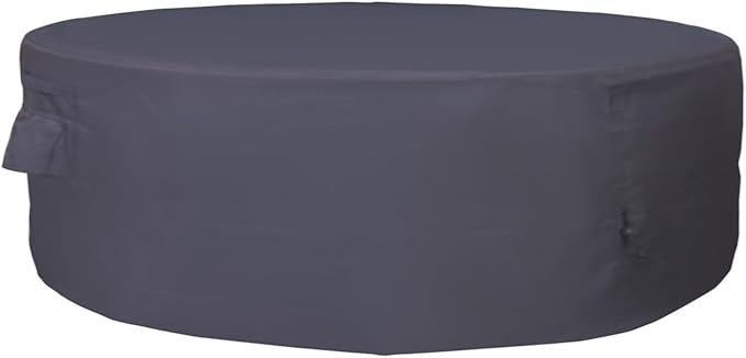 Round Patio Furniture Cover, Heavy Duty and Waterproof for Outdoor Furniture covers, Round outdoor table cover, Patio table cover 84"DIA x 27.5"H Black