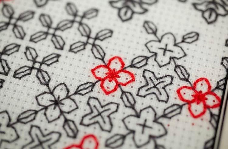 RIOLIS - Mysterious Rose 1887, Cross Stitch Kits 8¼" x 11¾", Cross Stitch Kits for Beginners & Advanced, Crossstitching Kit Adult, Embroidery Counted Stitching Kit