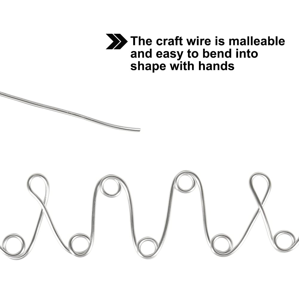 Tenn Well 12 Gauge Aluminum Wire, 100 Feet 2mm Bendable Metal Craft Wire for Sculpting, Armature, Jewelry Making, Floral Making, Doll Making, Modelling, Crafting, Bonsai Training