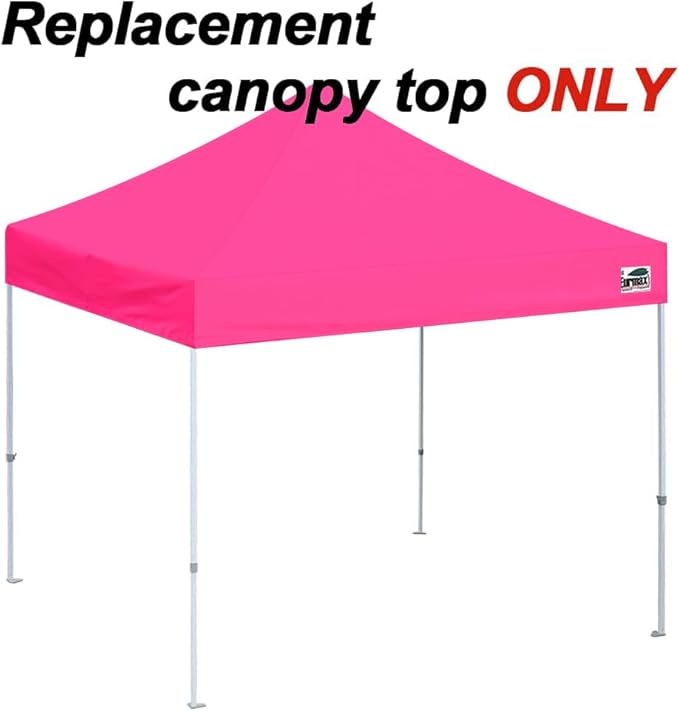 Eurmax USA New 10x10 Pop Up Canopy Replacement Canopy Tent Top Cover, Instant Canopy Top Cover ONLY, Choose 30 Colors,Bonus 4PC Pack Weight Bag (Pink)