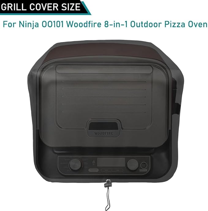 ZJYWSCH Pizza Oven Cover for Ninja OO101 Woodfire 8-in-1 Outdoor Pizza Oven Waterproof Ninja Woodfire Outdoor Pizza Oven Cover OO100 Series 600D Heavy Duty