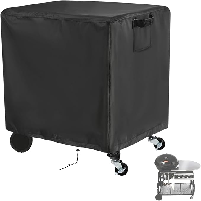 Outdoor Grill Cover for Weber 22 Inch Performer Charcoal, Waterproof Heavy Duty Smoker BBQ Grill Cover for VEVOR 22 Inch Portable Grill with Cart - 45" L×33" W×38" H