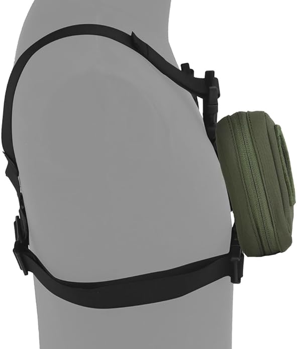 FoldPanel Tactical Chest Vest Pouch Set, Chest Rig Phone Mount as 4.7-6.7" Phone Plate Carrier Accessory with Pouch Cover