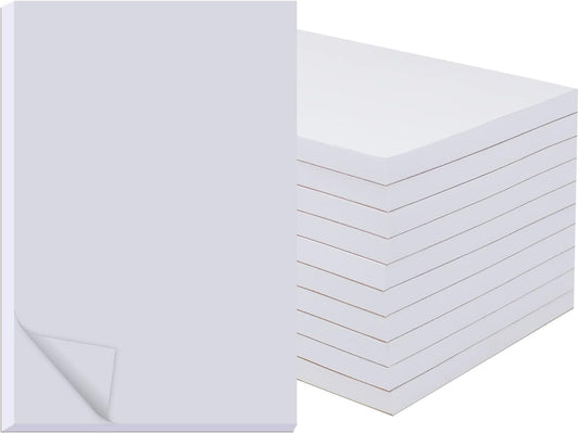 10 Pack Memo Pads 5.5x8.5 Inch, White Note Pads -Scratch Pads - Writing pads, 100 Sheets Each Pad