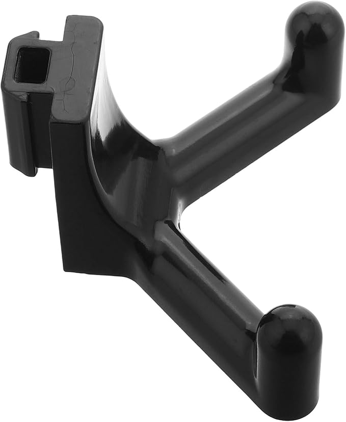 LIFKOME Shed Utility Organizer Hooks Double Head ABS Garage Storage Hooks for Rake and Shovel Hanging Black Suitable for Garden Storage Shed Side Panel