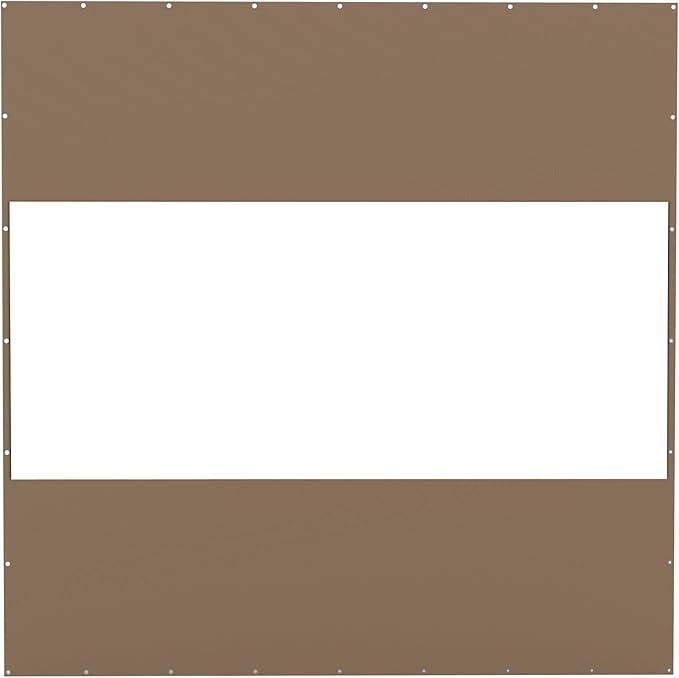 Domi Heavy Duty Outdoor Clear Panel Curtain, 18 oz Waterproof PVC Polyester Curtain, Weather Resistant & Tearproof for Patios, Gazebos, Pergolas, Privacy Screen (10'H x 10'W, Brown)
