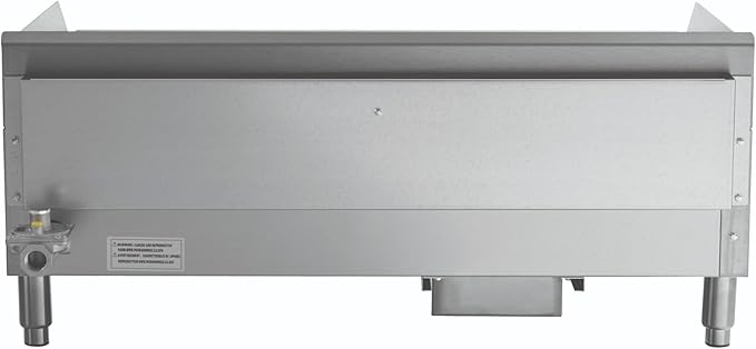 Kratos 36" Wide Commercial Countertop Griddle, Gas Hot Plate for Restaurants, Manual Controls, 3 Independent Burners, Powerful 90,000 BTU Output (29Y-005)