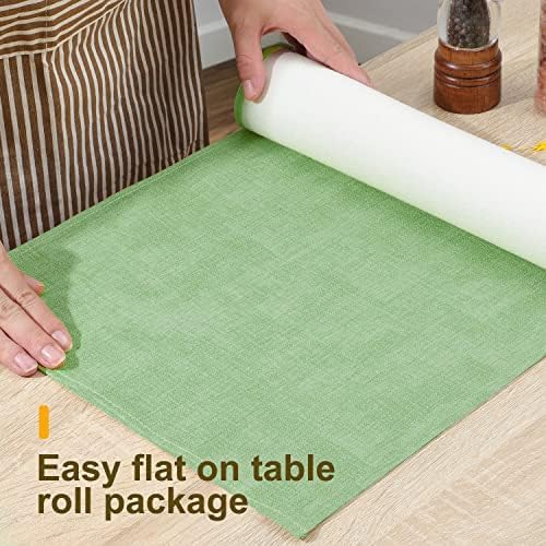 Wipeable Table Runner, Farmhouse Dresser Runner, Rustic Indoor/Outdoor (60'', Green)