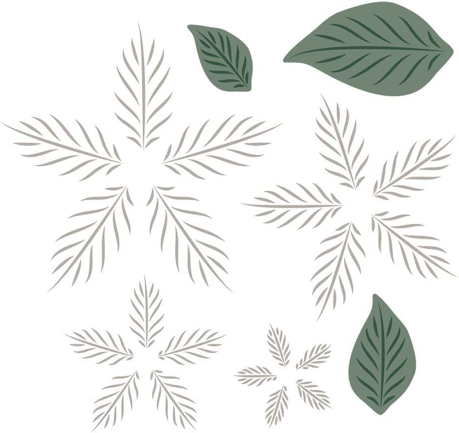 Lapoo Metal Cutting Die for Scrapbooking, 3D Backgrounds Frame New Cutting Dies DIY Album Card Making Decor Paper Craft Metal Die Cuts Party Wedding Decorations (Splendid Poinsettia 4.2 x 3.9 in)