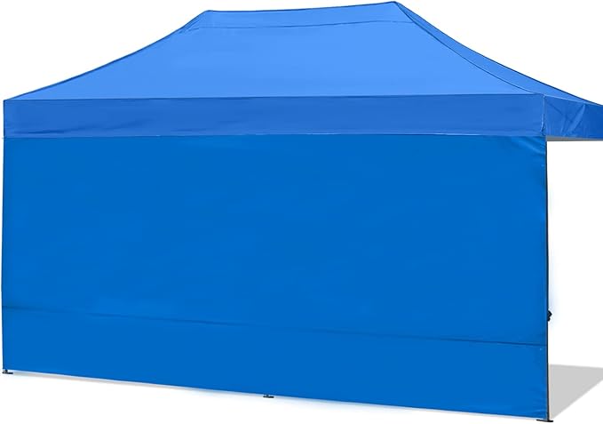ABCCANOPY Instant Canopy SunWall 10x20 FT, 1 Pack Sidewall Only, No Frame or Top, Blue