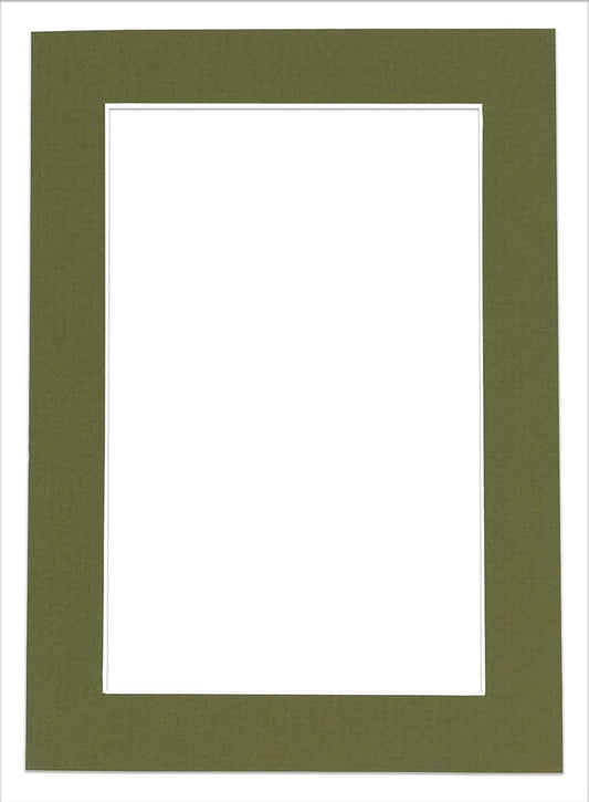 11x14 Mat for 8.5x11 Photo - Precut Dill Green Picture Matboard for Frames Measuring 11 x 14 Inches - Bevel Cut Matte to Display Art 8.5 x 11 Inches - Acid Free ONE MAT with Backing Board & Clear Bag