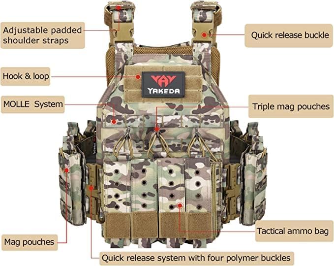 BOMTURN Upgrade Tactical Airsoft Outdoor Vest
