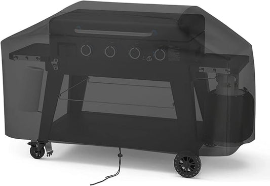 Heavy Duty Griddle Cover for Pit Boss 4-Burner Ultimate Griddle, Waterproof Black - 63" L×31" W×35" H
