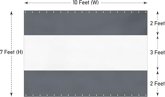 Covers & All Outdoor Clear Panel Curtain, 12 oz Vinyl Outdoor Curtains for Patio, Weather Resistant Waterproof Tarp with Brass Grommets for Pergola, Porch, Gazebos, Balcony (7'H x 10'W Feet, Gray)
