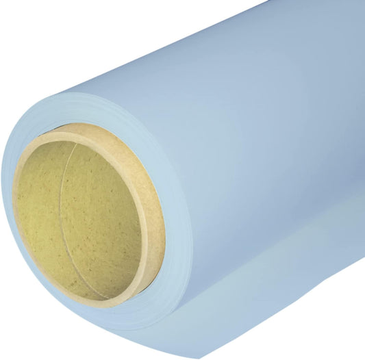 Seamless Photography Background Paper Roll, Blue Photo Paper Backdrop for Photography, Video and Streaming (107''x16' Sky Blue)
