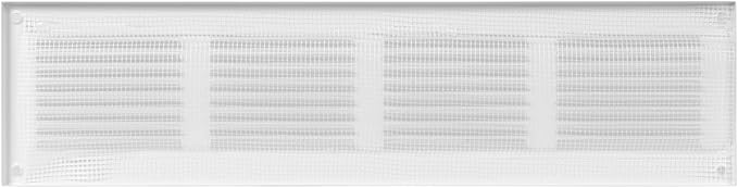 Repa Market Air Vent Cover 16x4 Inch (Outer Dimensions) White Galvanized Steel Louvered Grill Cover with Mesh Screen/Wall or Ceiling Vent/HVAC Register for Indoor and Outdoor Ventilation
