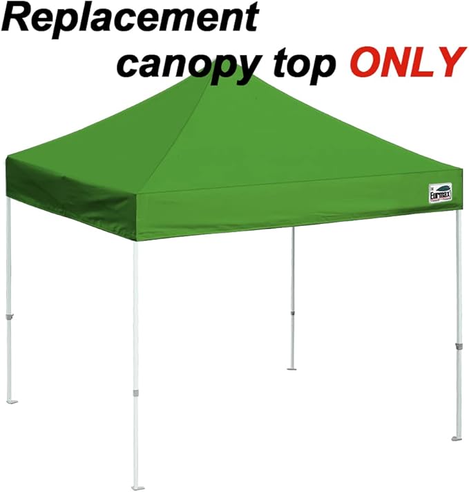 Eurmax USA New 10x10 Pop Up Canopy Replacement Canopy Tent Top Cover, Instant Canopy Top Cover ONLY, Choose 30 Colors,Bonus 4PC Pack Weight Bag (Field Green)