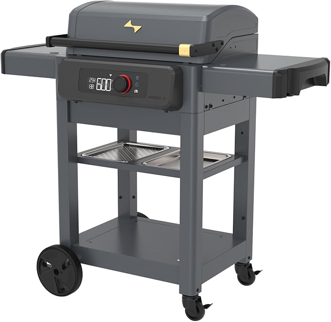 Current Model G Griddle, Smart Electric Outdoor Flat Top BBQ Grill with 200°F to 600°F Range for Searing & Roasting, Digital Precision, Apartment-Friendly & Weather-Resistant
