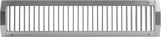 Repa Market 25" x 5" Inch Air Grille for Round Spiral Ducts - Adjustable Single Louvre Blade - Galvanized Ventilation Cover - Side Fit Round Surface Canal Ducting from 9.84" to 35.43" Inches