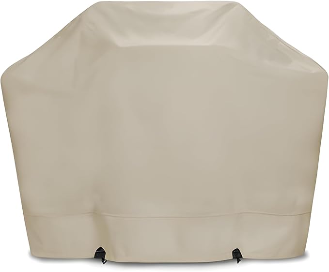 Eevelle Meridian Patio BBQ Grill Cover for Outdoor Grill - Marine Grade Fabric - Durable - Waterproof Covers - All-Weather Protection Barbeque Gas Grill Cover – (48" H x 70" W x 24" D, Khaki)