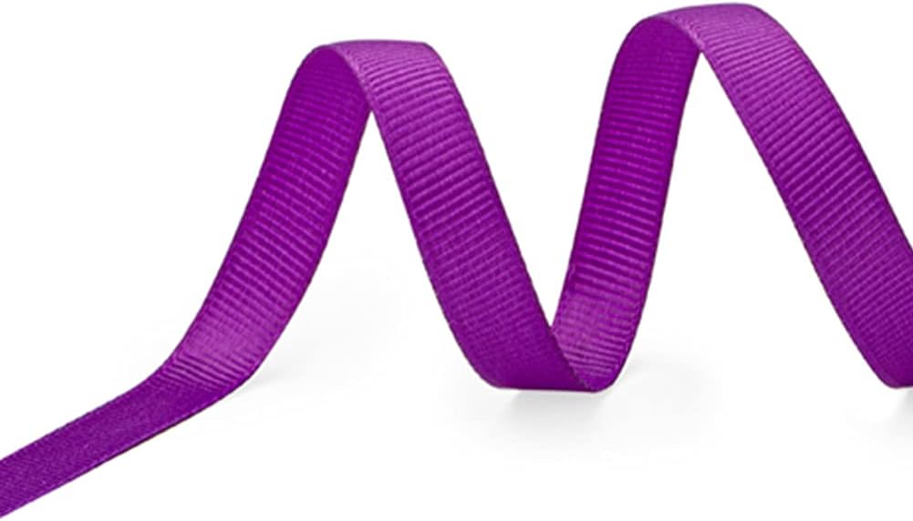 LIUYAXI 3/8" X 50 Yards Solid Purple Grosgrain Ribbon, Perfect for Crafts, Wedding Decor, DIY Hair Accessories, Sewing, Gift Package Wrapping and More