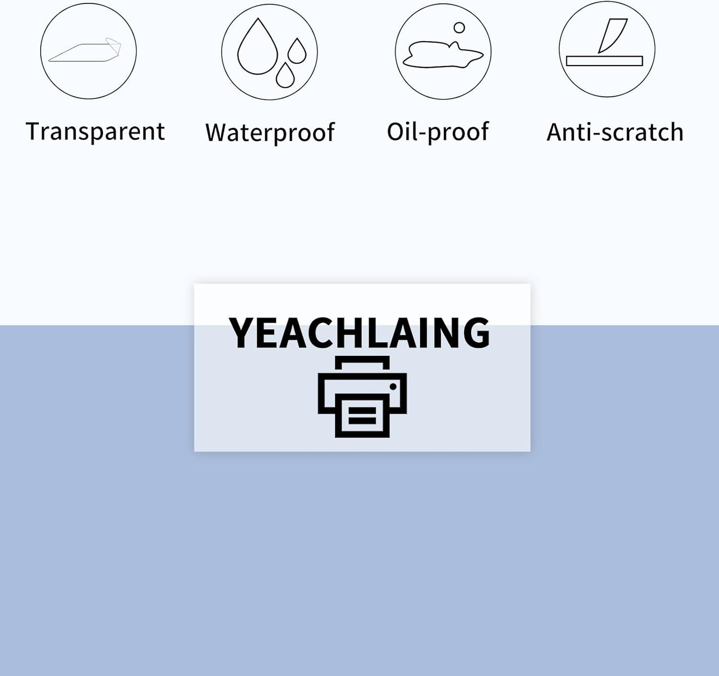 1" x 2" Transparent Thermal Label Stickers,Waterproof Thermal Printer Sticker Labels for Gift Wrapping, Self-Adhesive Name Price Tag DIY Custom Logo Design (500 pcs,Clear)